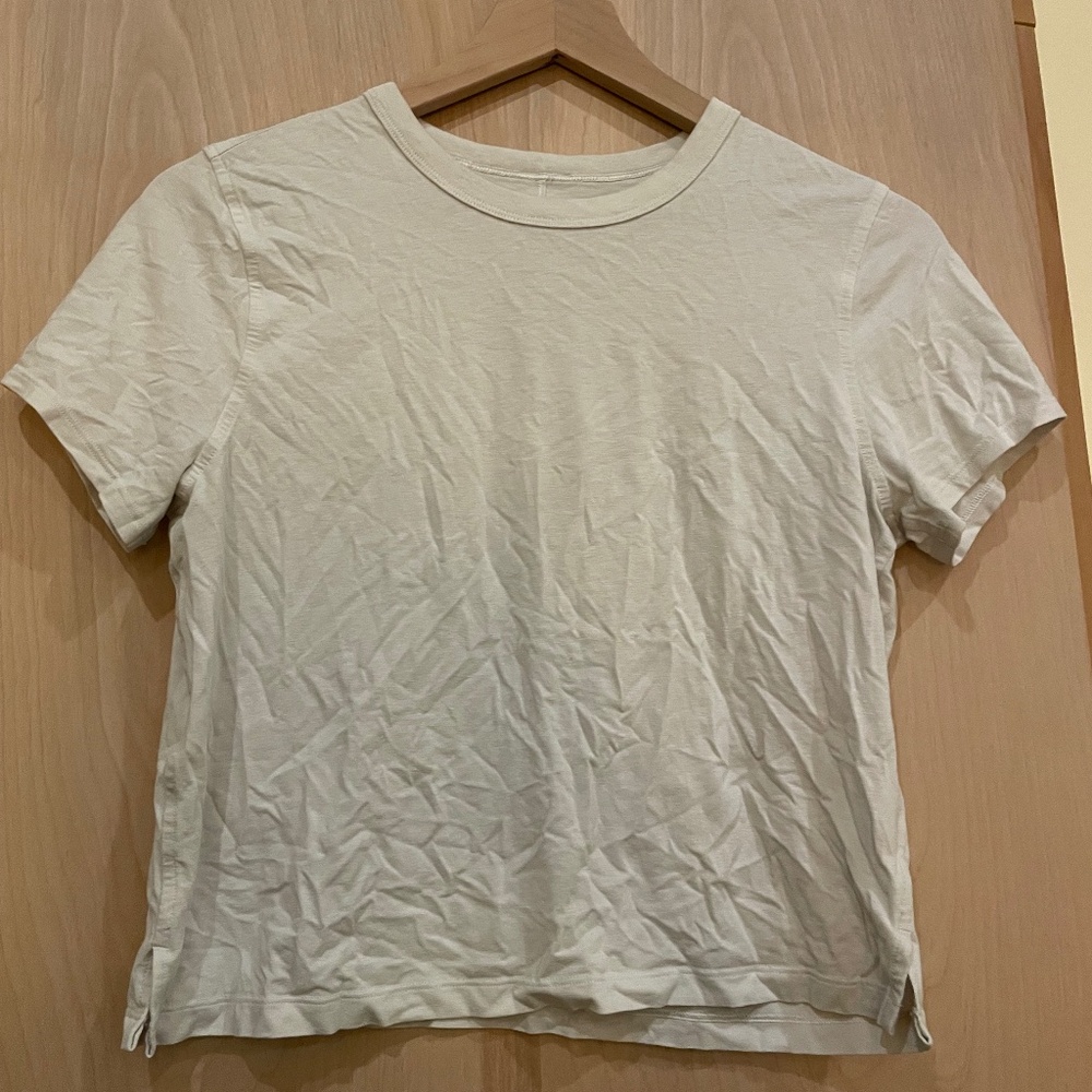 Lululemon white cotton t shirt